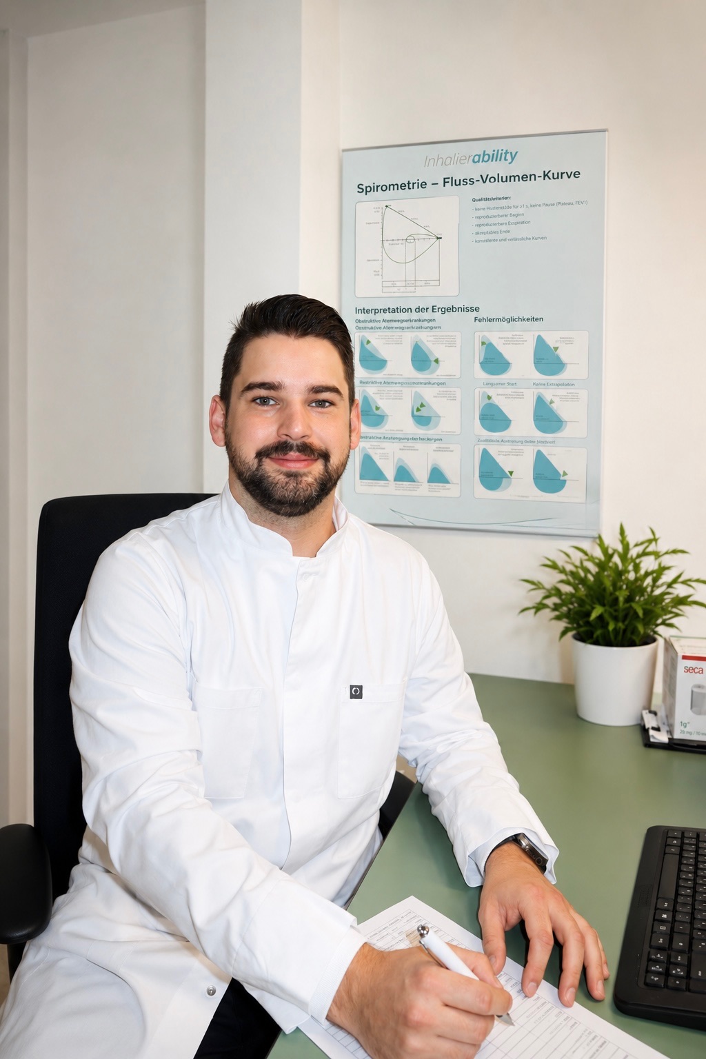 Brandon Cassidy, Technische Assistenz der Privatpraxis Dr. Maschek in Berlin-Westend.